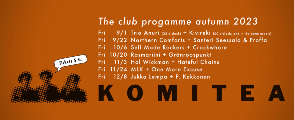 The Komitea Club Programme autumn 2023